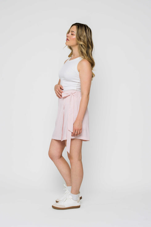 Iris-Tie Front Skort